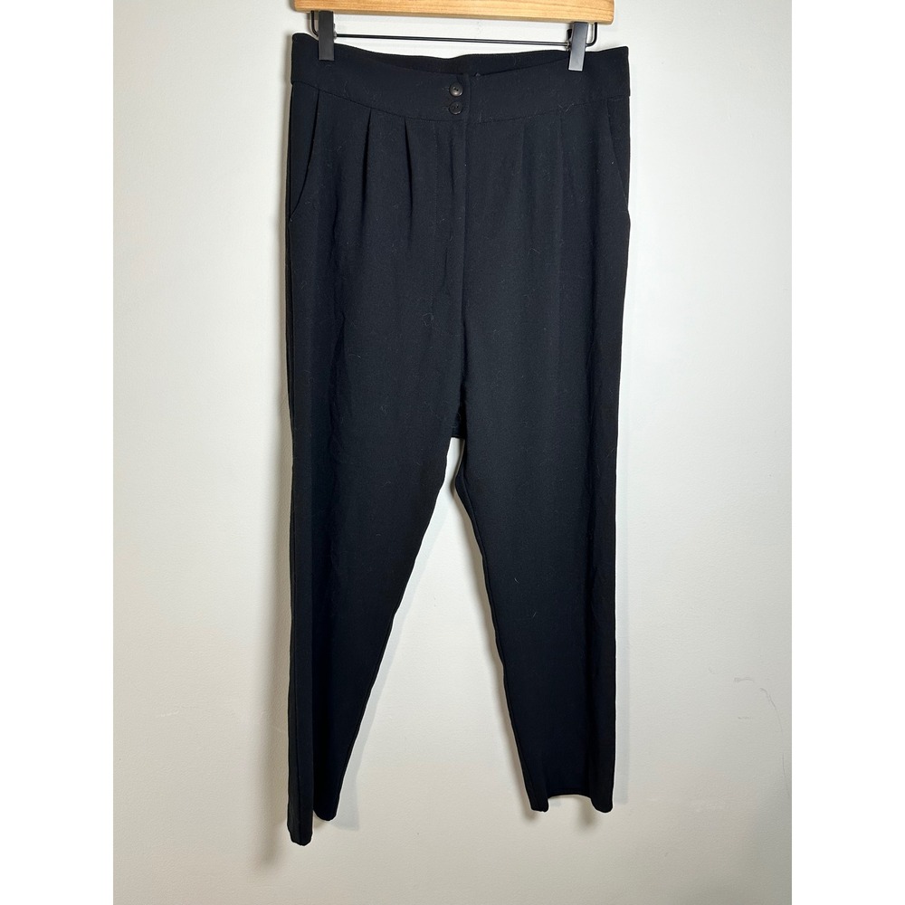 MEG For Women By Women Black‎ Pleated High Waist Career Trousers XS